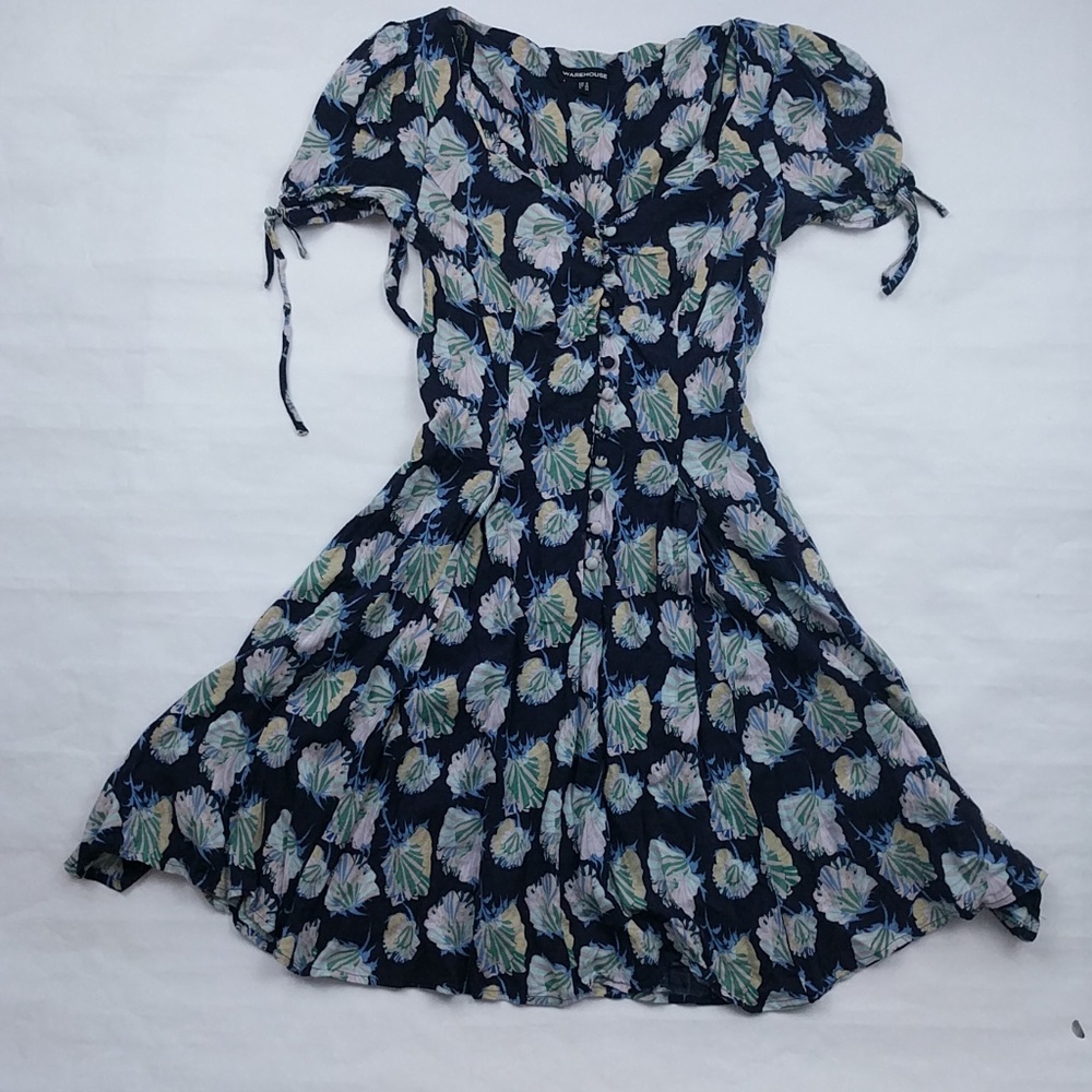 Warehouse Floral Romper Button Down UK 8 US 4